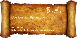 Borbély Apostol névjegykártya